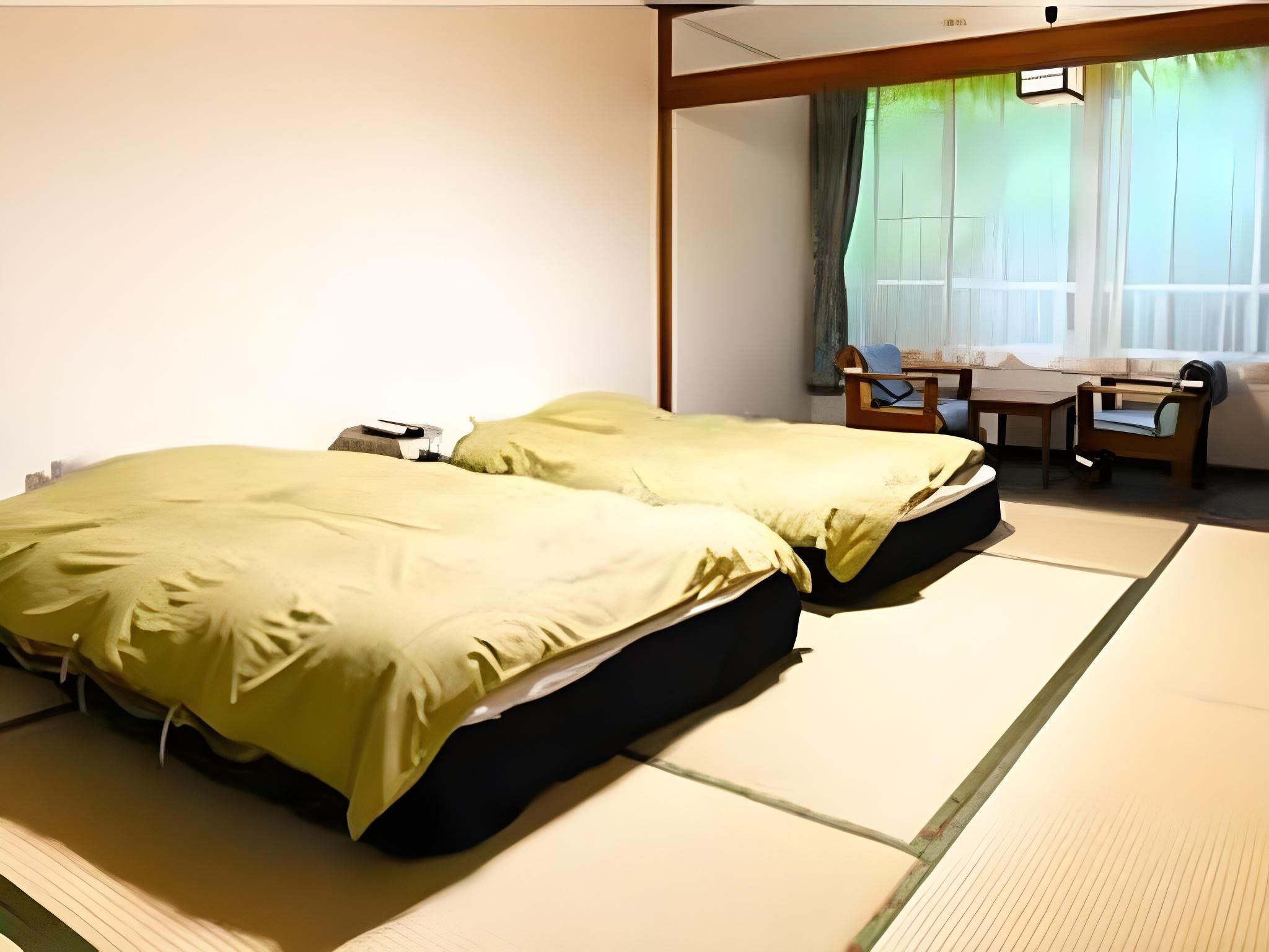 Japanese Style Room with 10 Tatami and 2 Single Beds - No Pets Allowed