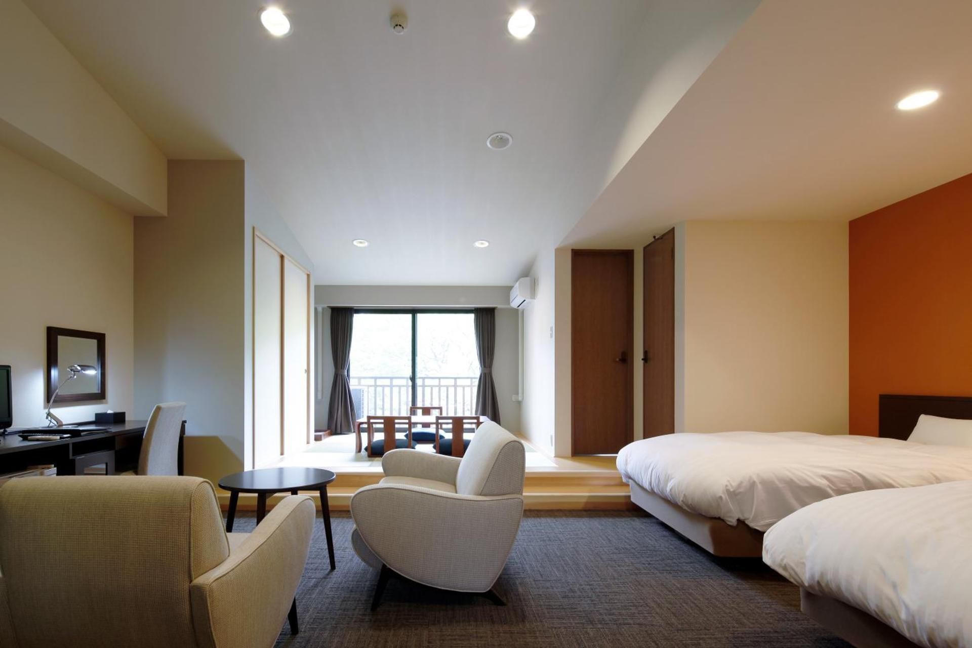 Twin Room with Tatami Area with Balcony 3rd Floor