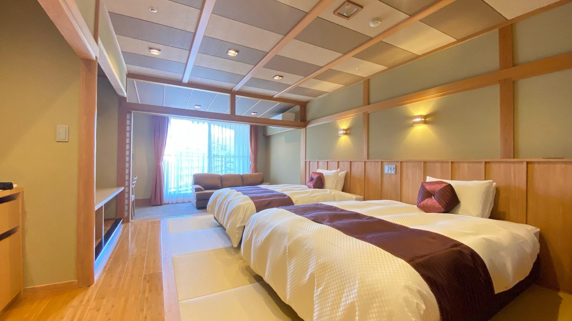 Toryukan Twin room with Japanese style (non-smoking room)