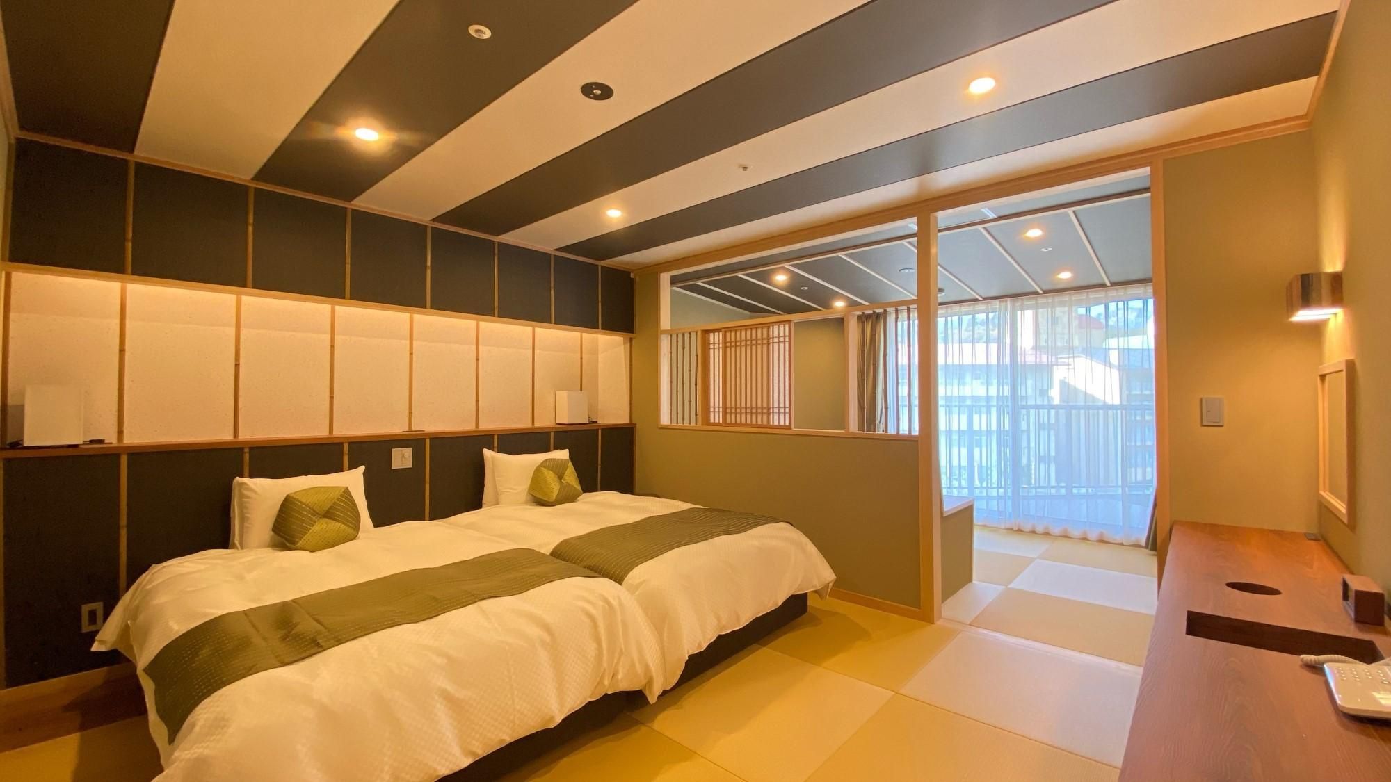 Toryukan Deluxe twin room with a Japanese-style atmosphere (non-smoking room)