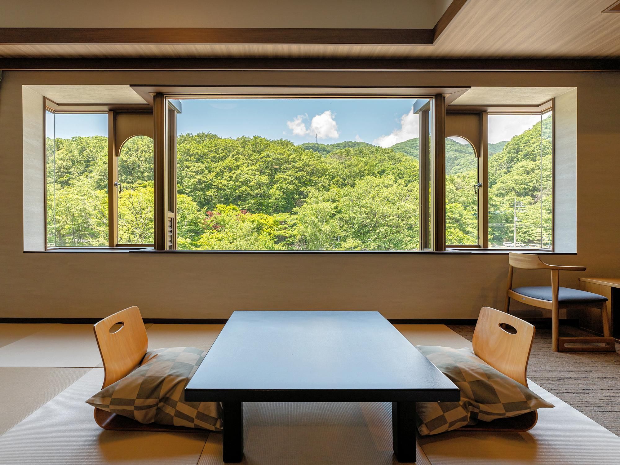 Japanese-Western Style Room with 6 Tatami, 1 Semi-Double Bed and 1 Single Bed - Non-Smoking