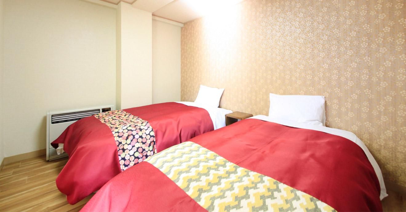 Japanese-Western Style Room F with 2 Beds, 12 Tatami and Bathroom - Non-Smoking