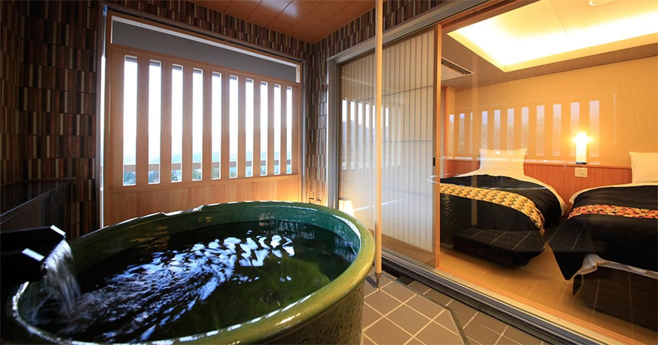 Top Floor Japanese Style Room O with 3 Beds and Open-Air Bath - Non-Smoking