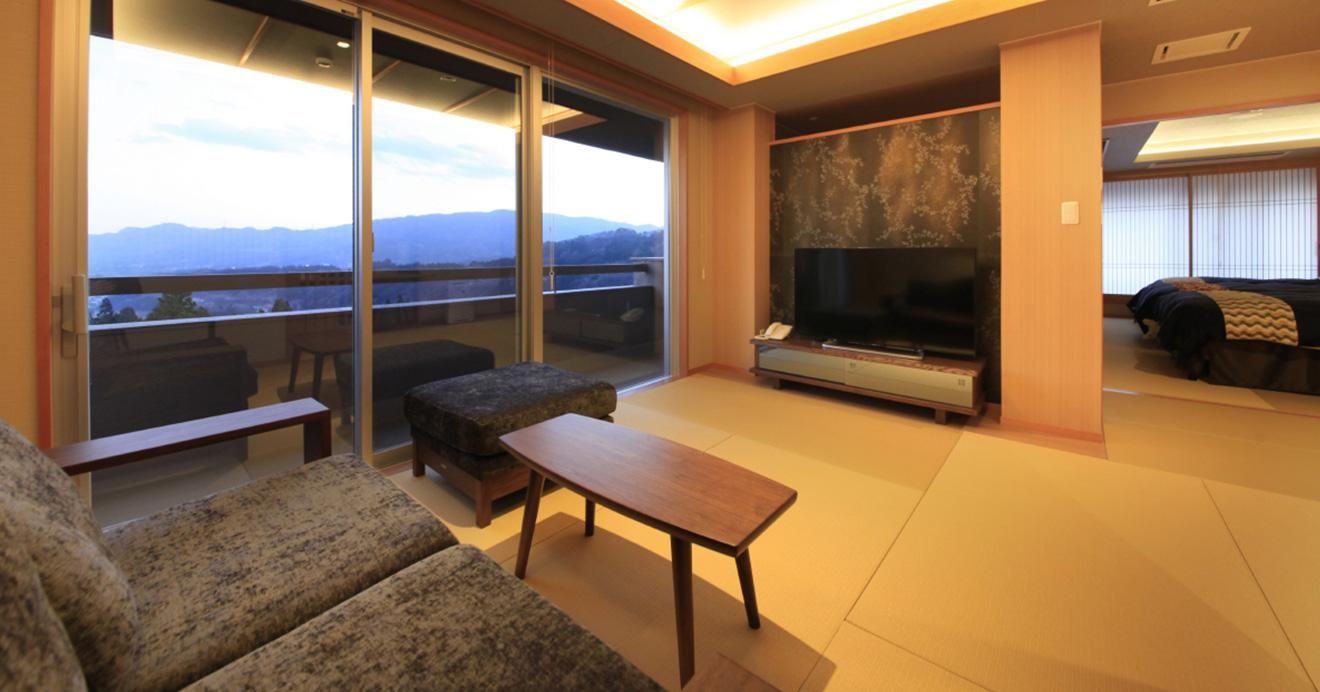 Top Floor Japanese Style Room N with 2 Beds and Open-Air Bath - Non-Smoking