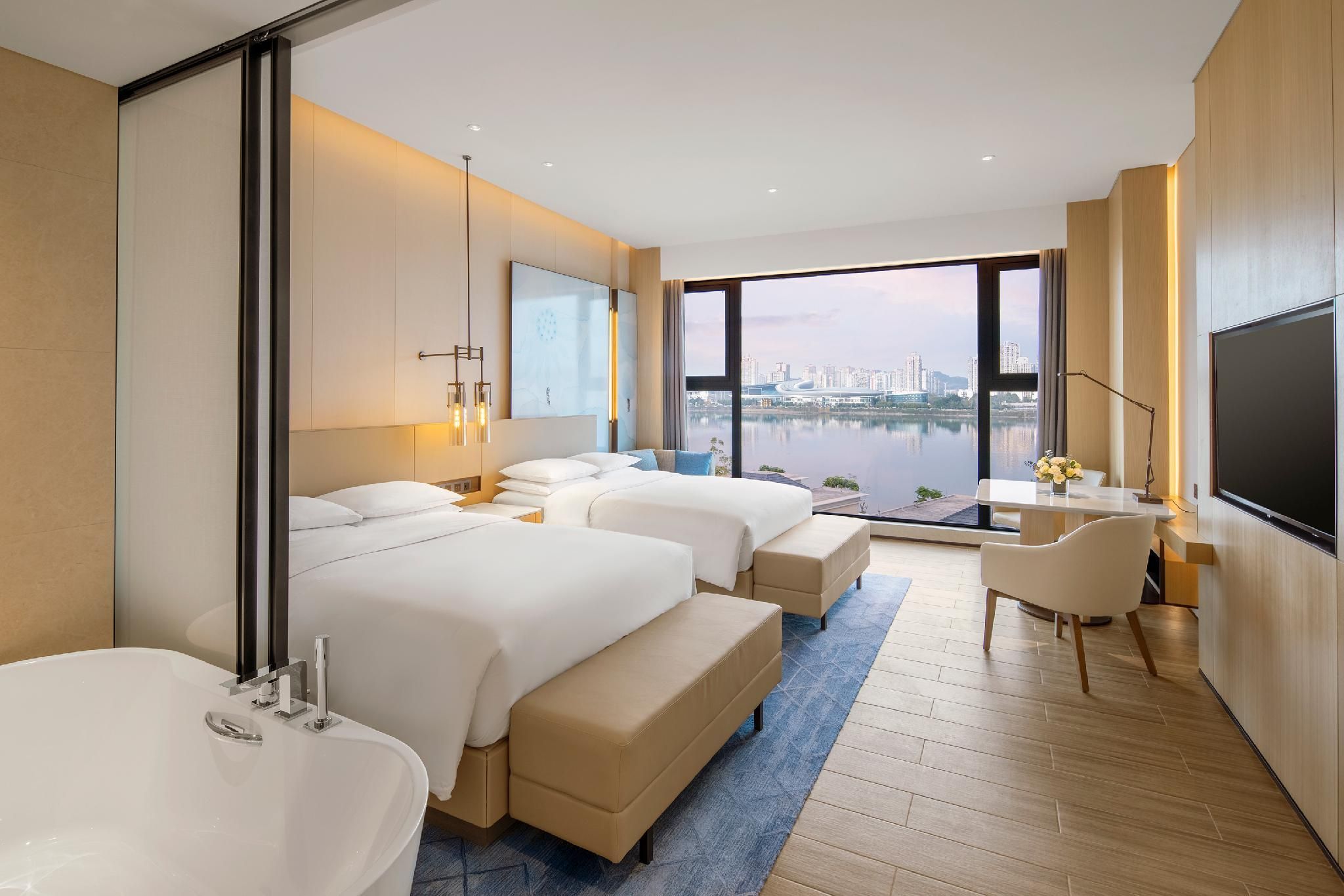 Guest room, 2 Double, Temple view, River view