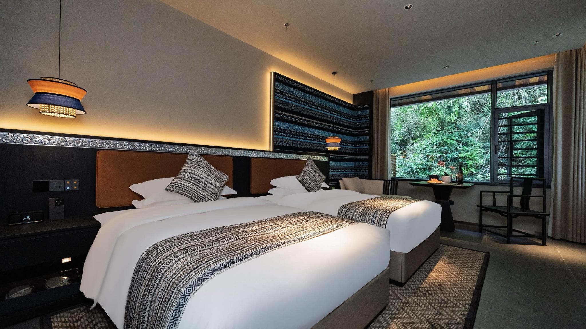 Room with Double Bed and Bunk Bed