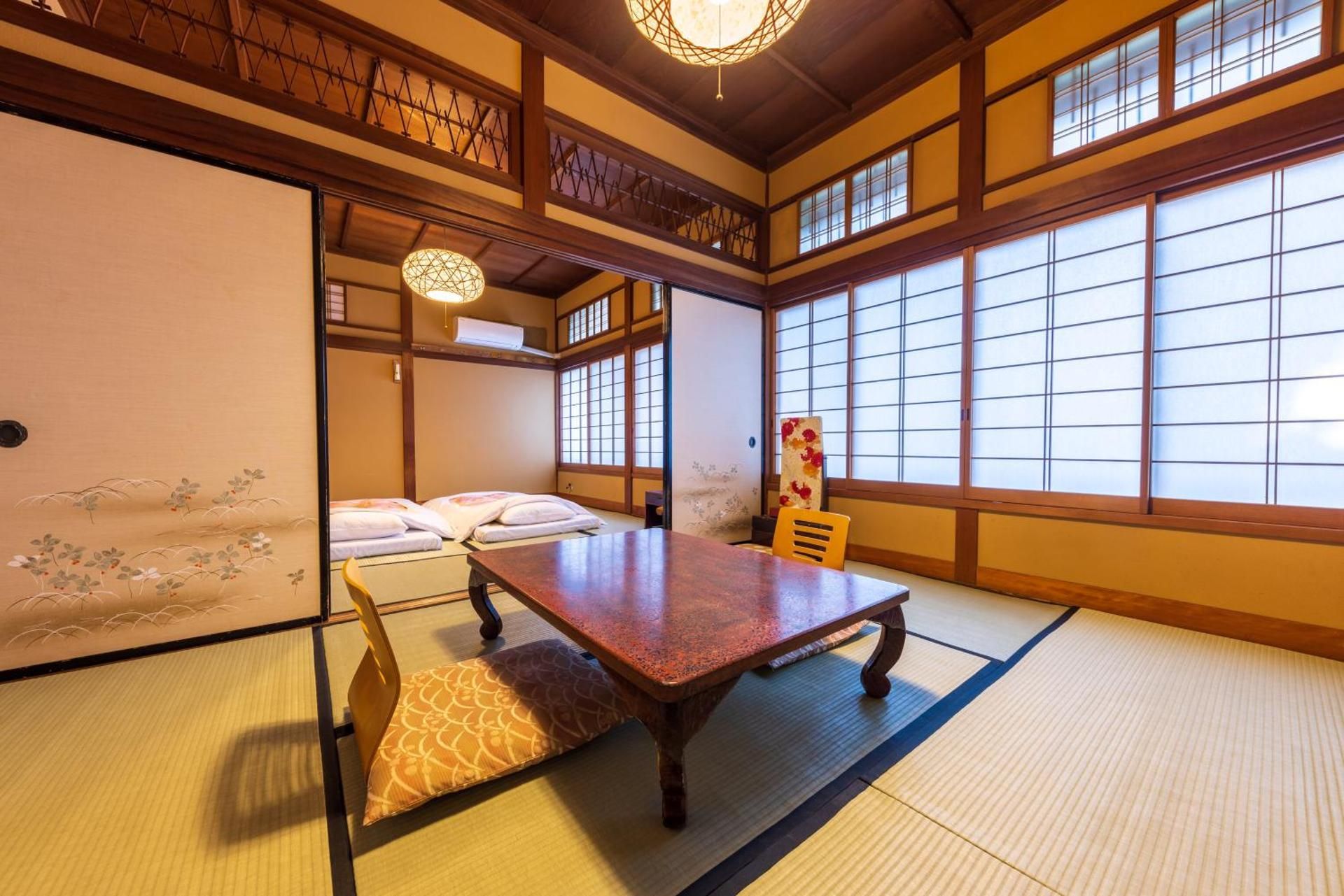 Japanese-Style Family Room with Shared Bathroom