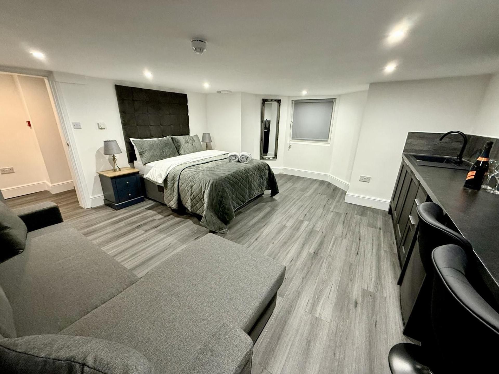 basement family suite with shower