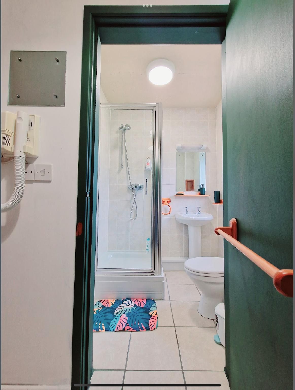 twin room-ensuite with shower-garden view
