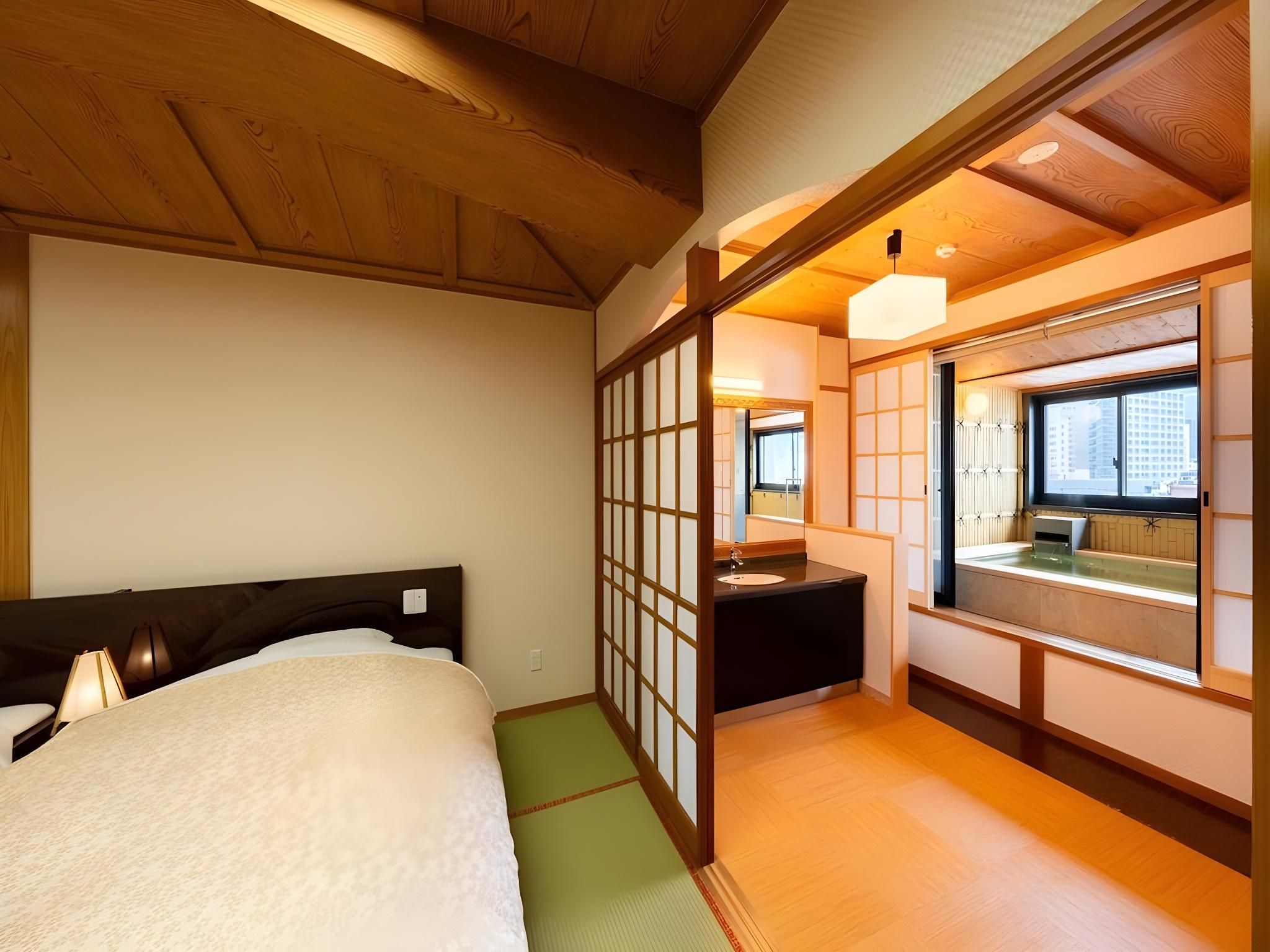 Special Modern Japanese-Western Room with Semi-Open-Air Bath - Non-Smoking