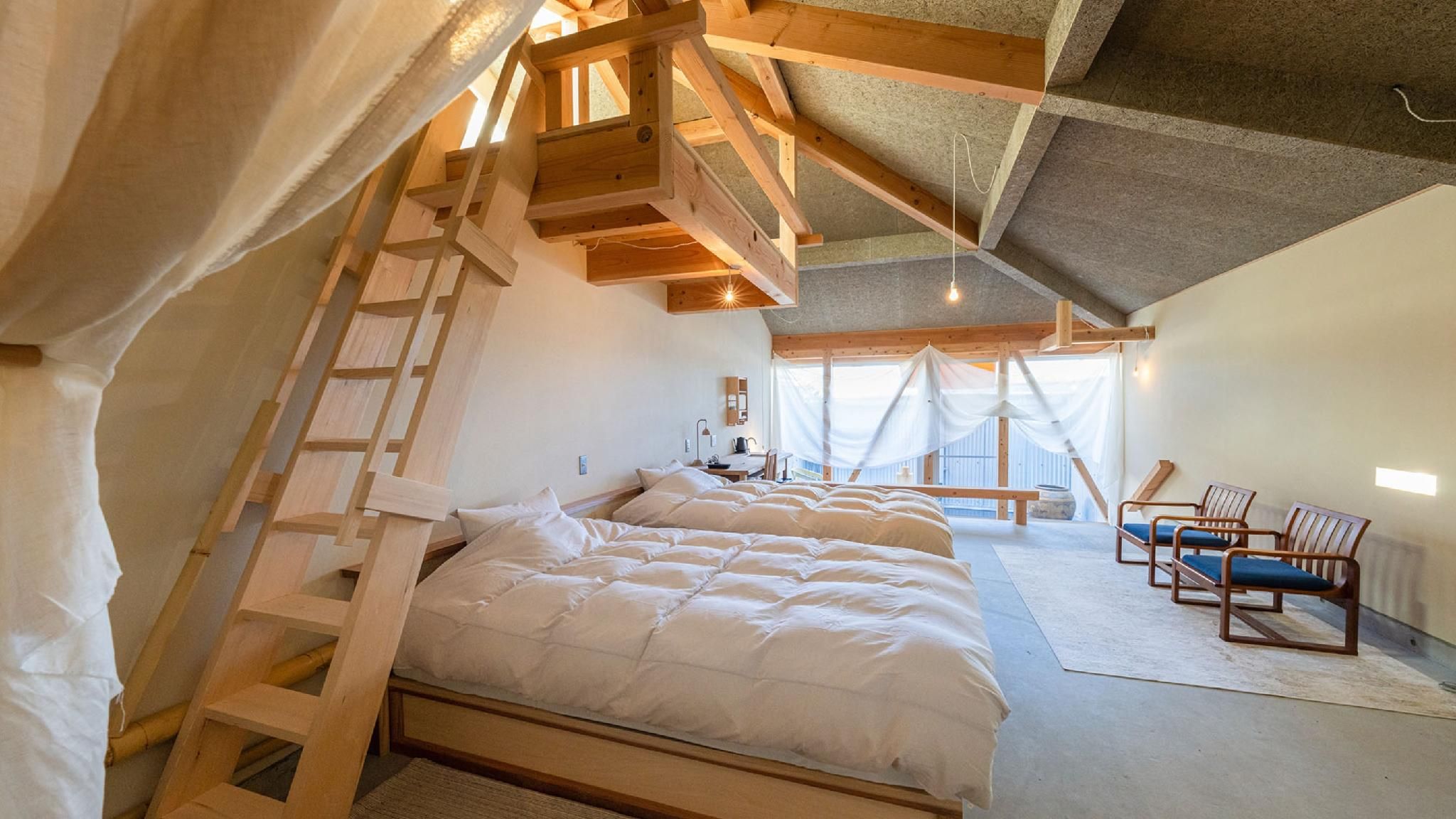 Kaede South Building Twin Room 01 with Private Open-Air Bath