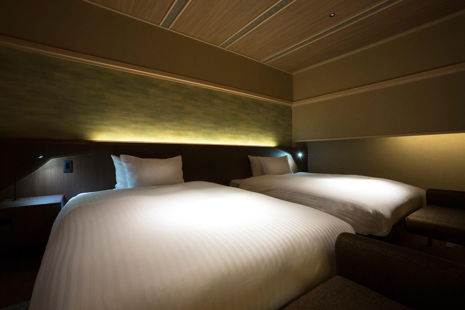 Twin Room with open-air bath & terrace TYPE B - Non-Smoking (Lower ground floor)