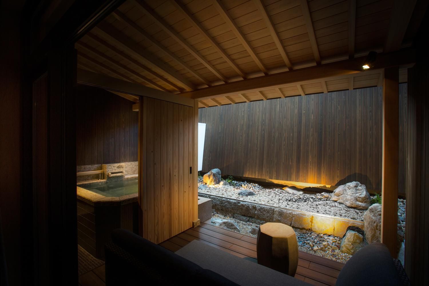 Twin Room with open-air bath & terrace TYPE C - Non-Smoking (Lower ground floor)