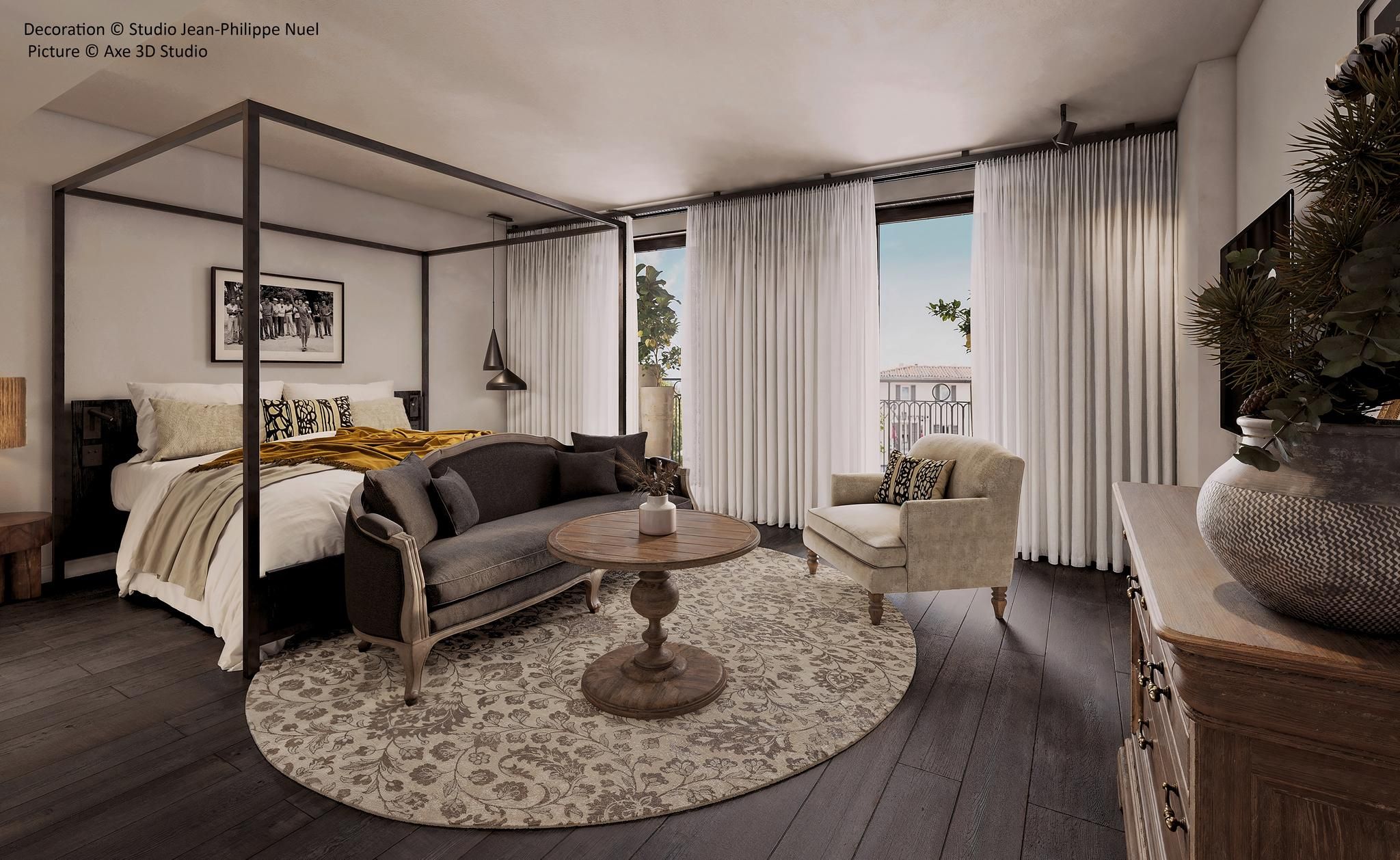Junior Suite with balcony, pool view - 1 king size bed