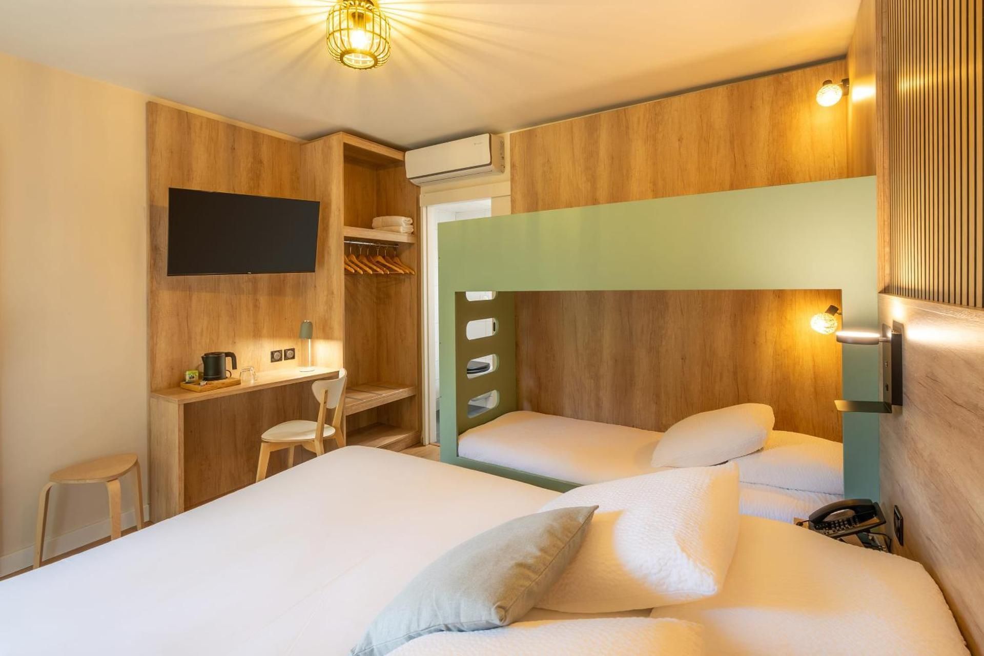 Family Room with One Double Bed and One Bunk Bed - Non-Smoking