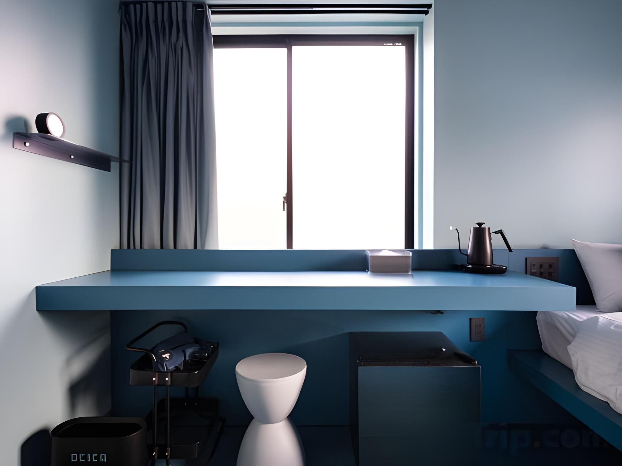 Double Room Blue with Shared Bathroom