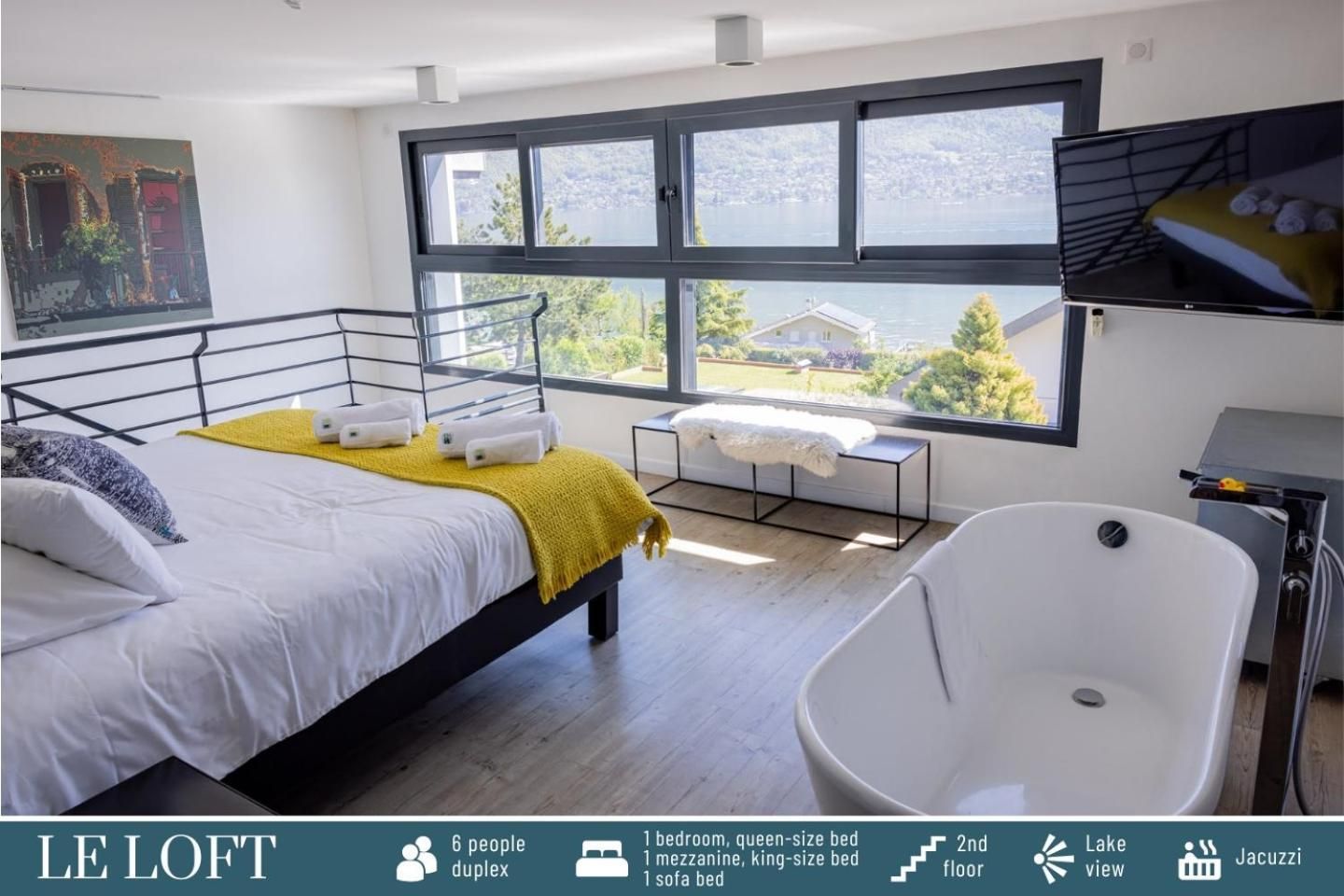 Duplex Apartment with Lake View and Spa - Le Loft