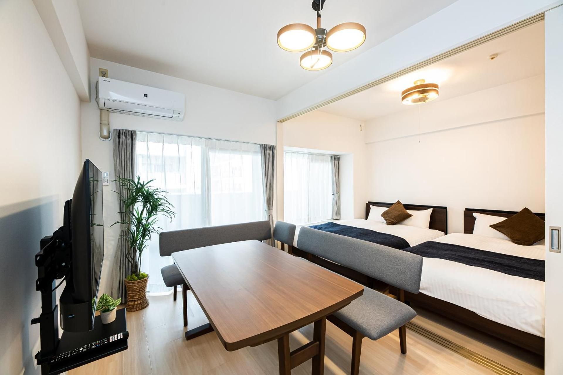 Deluxe Room (Two Double Beds) with Kitchen - Non-Smoking - Cleaning Fee Extra