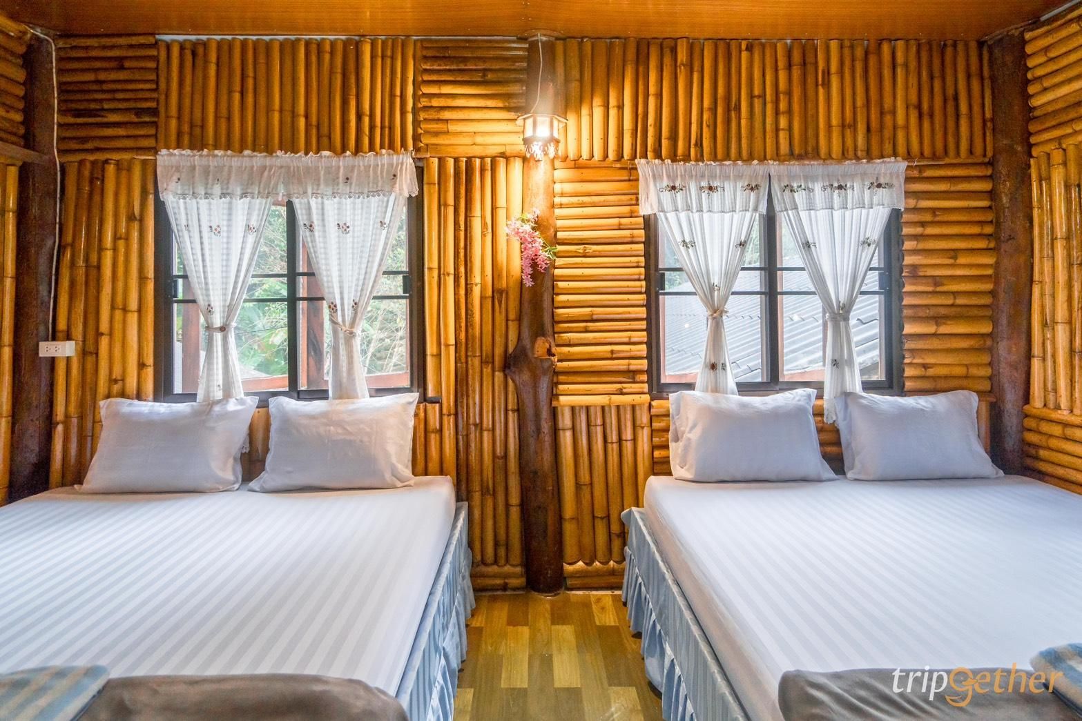 บ้านไม้ไผ่เทียมตาแม่กำปอง BanmaipaiTimtaMaekampong Standard - 2 Double Beds 2