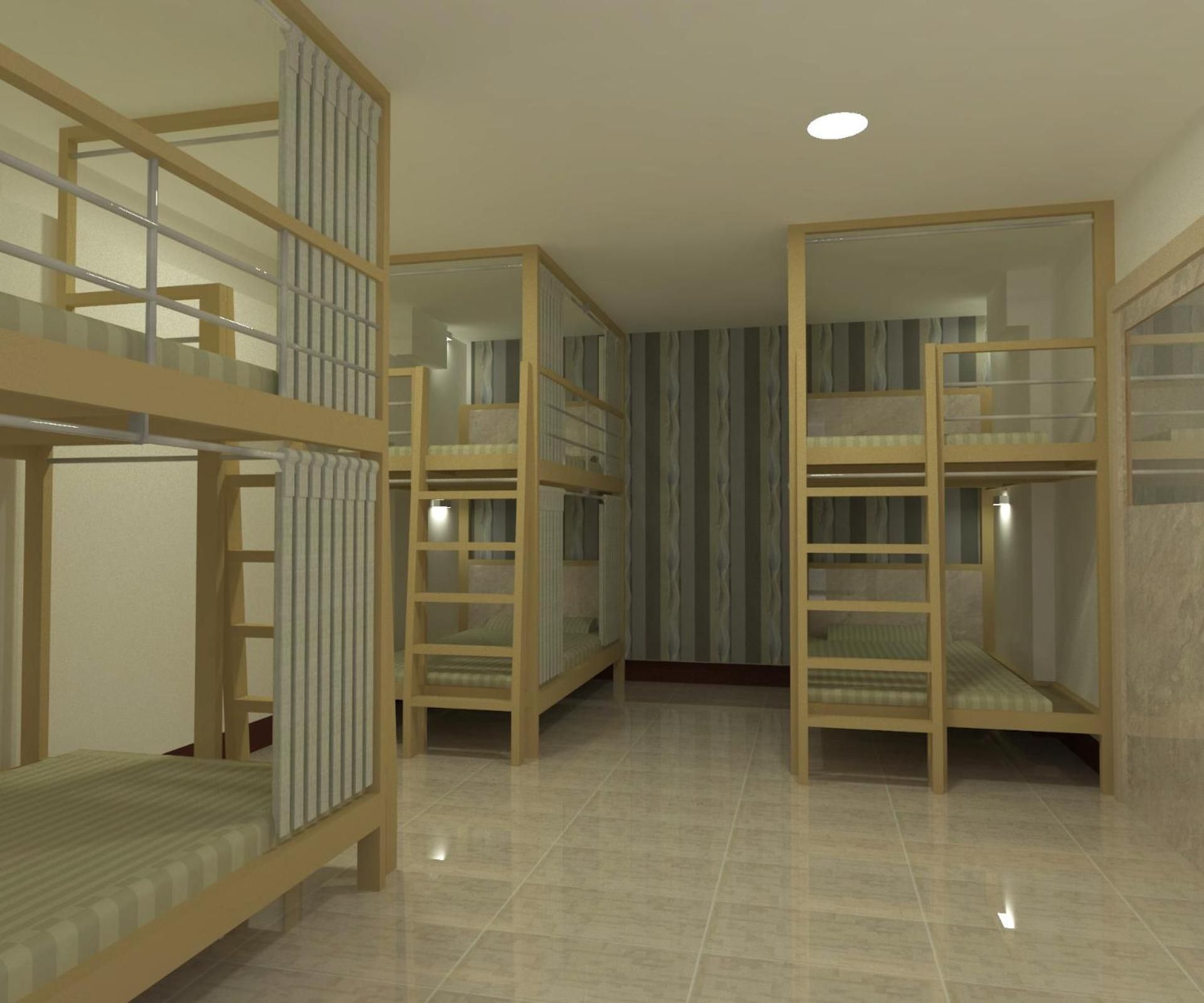 Bunk Bed in Male Dormitory Room