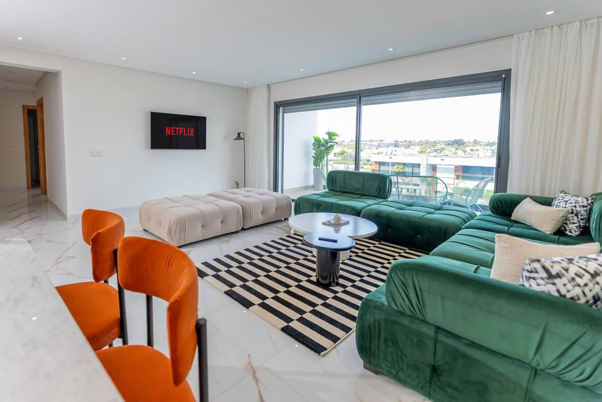 Three-Bedroom Apartment with Balcony