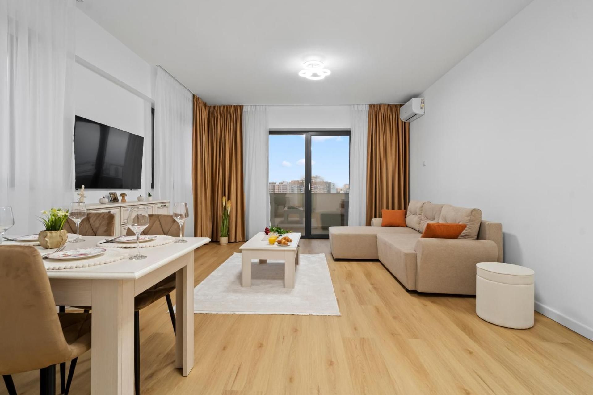 One-Bedroom Apartment with Balcony and City View
