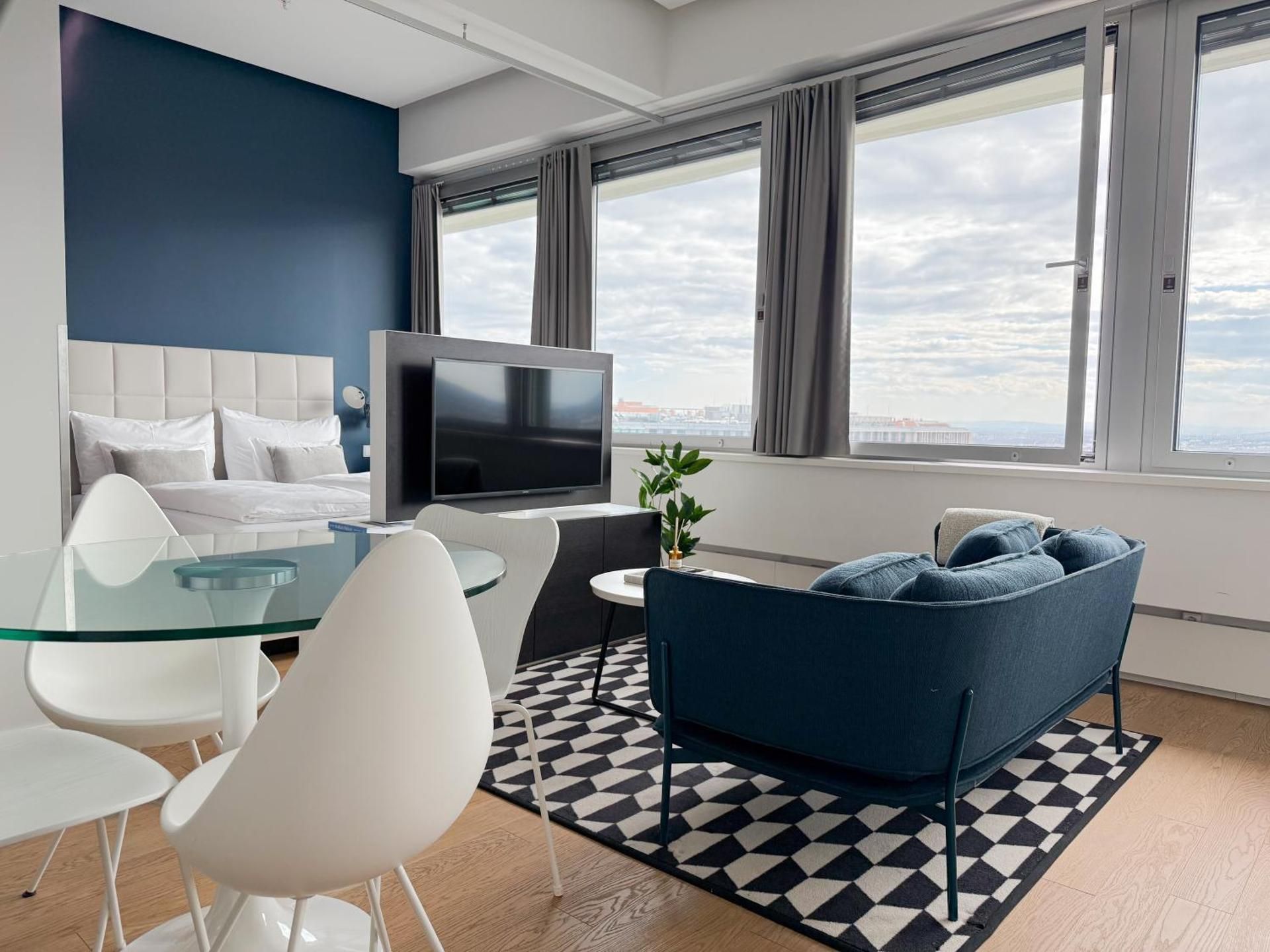 Deluxe One-Bedroom Apartment with City View