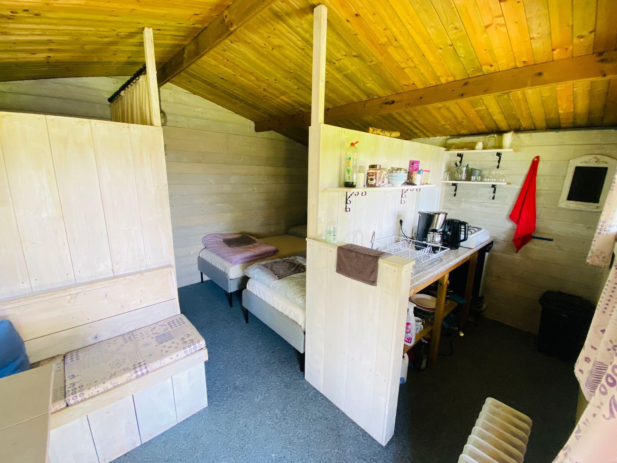 Double and 2 Single Beds with Shared Bathroom