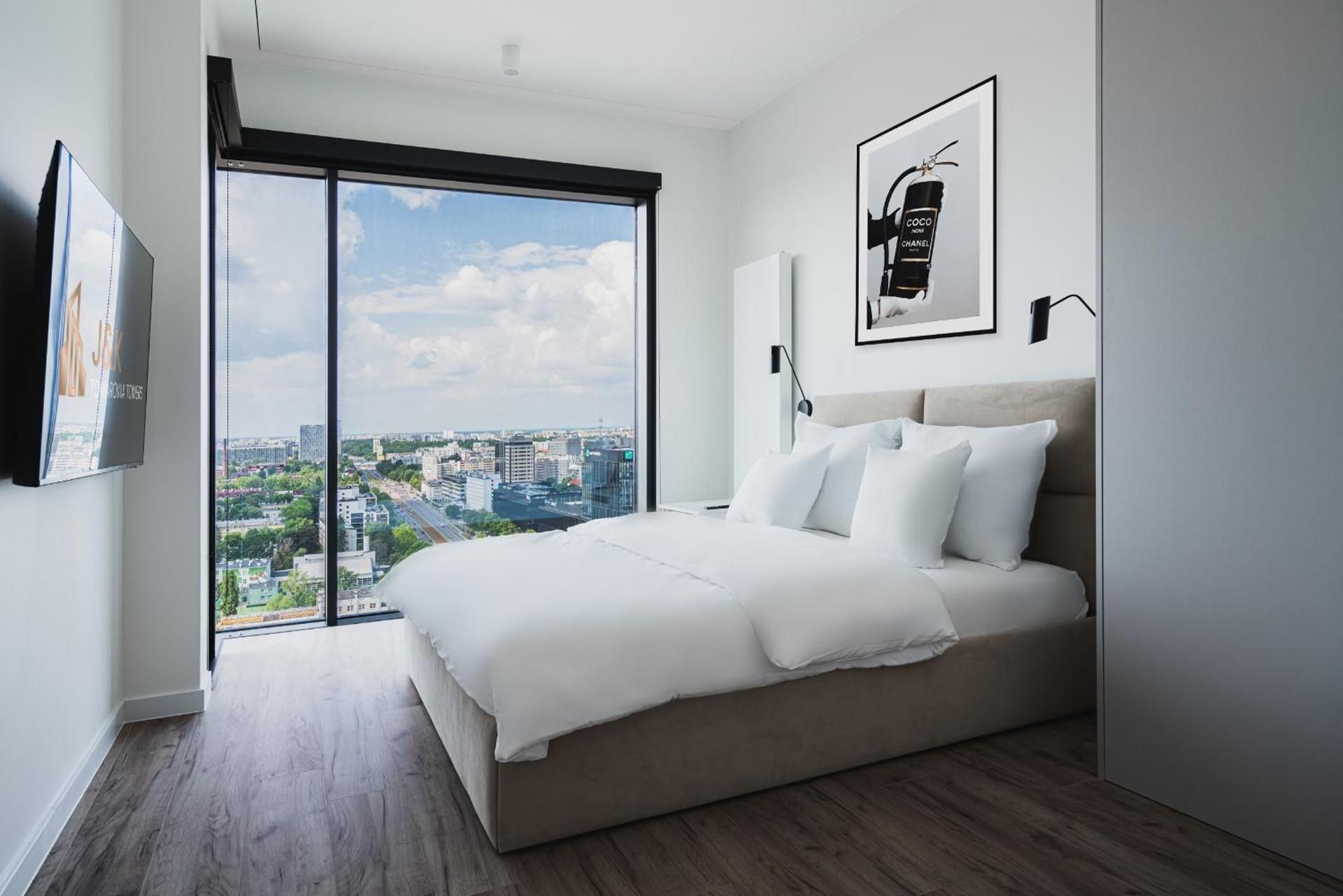 Apartament Premium na 22 piętrze z telewizorem 98 cali