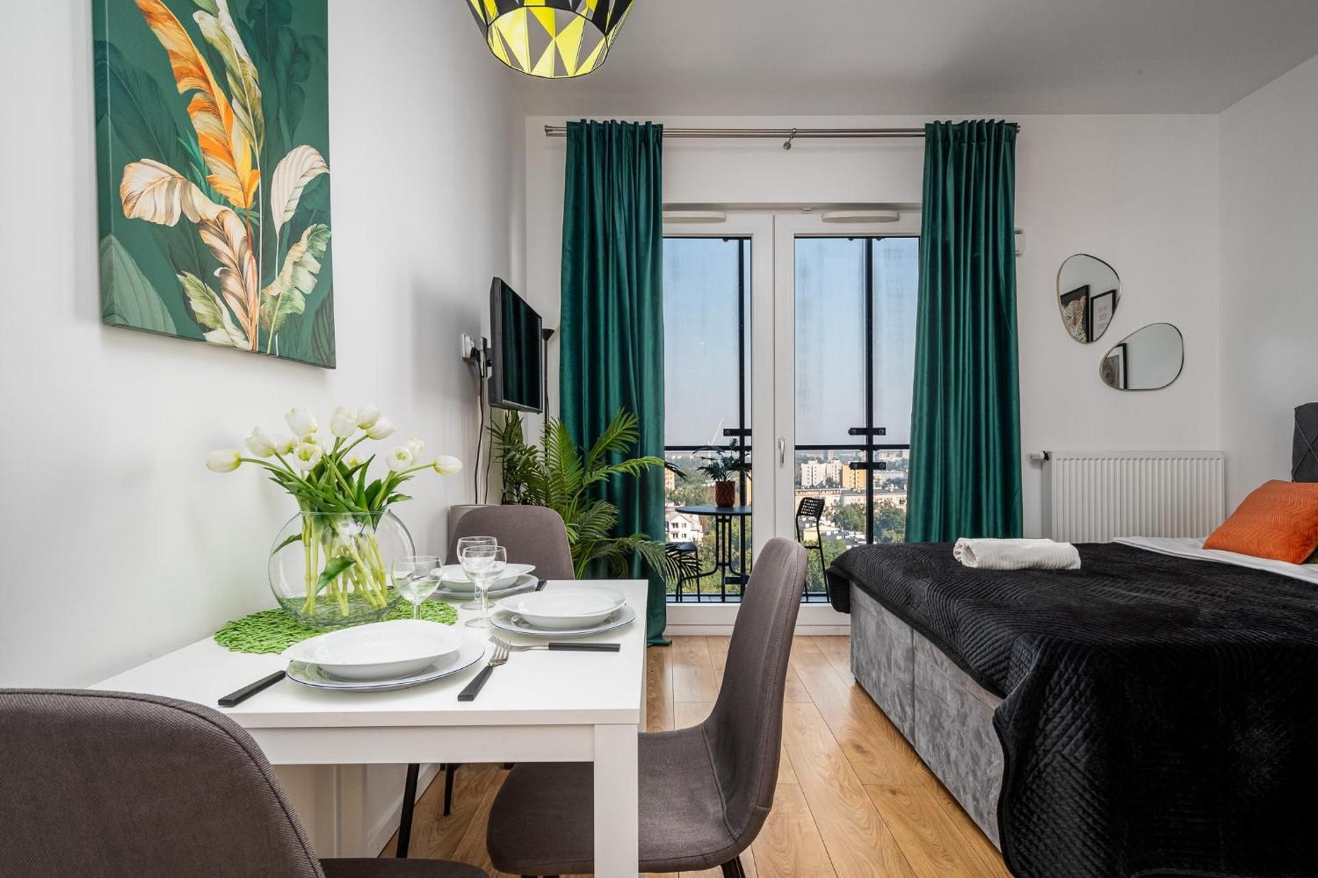 Studio with Balcony