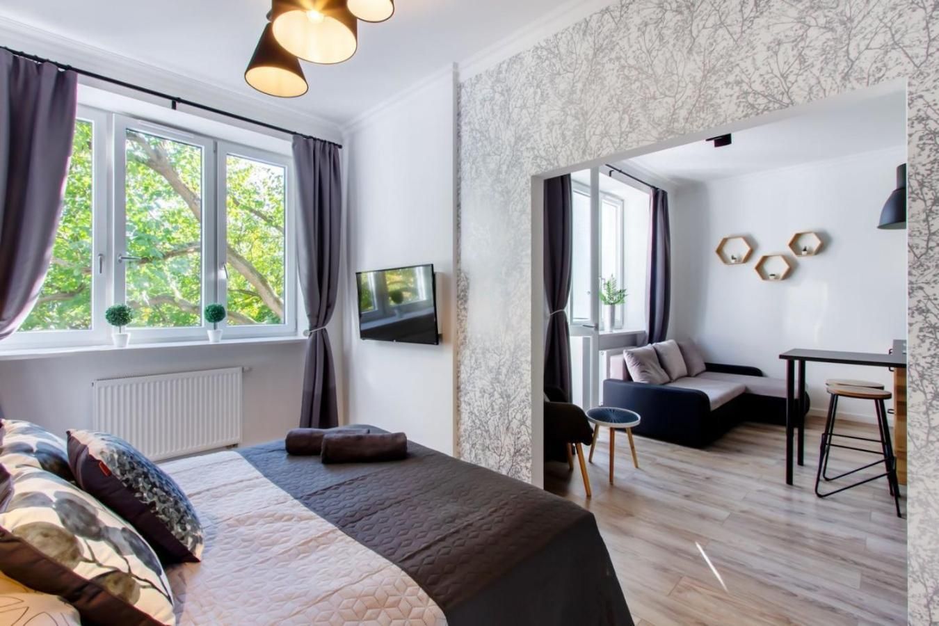 Deluxe One-Bedroom Apartment with Garden View
