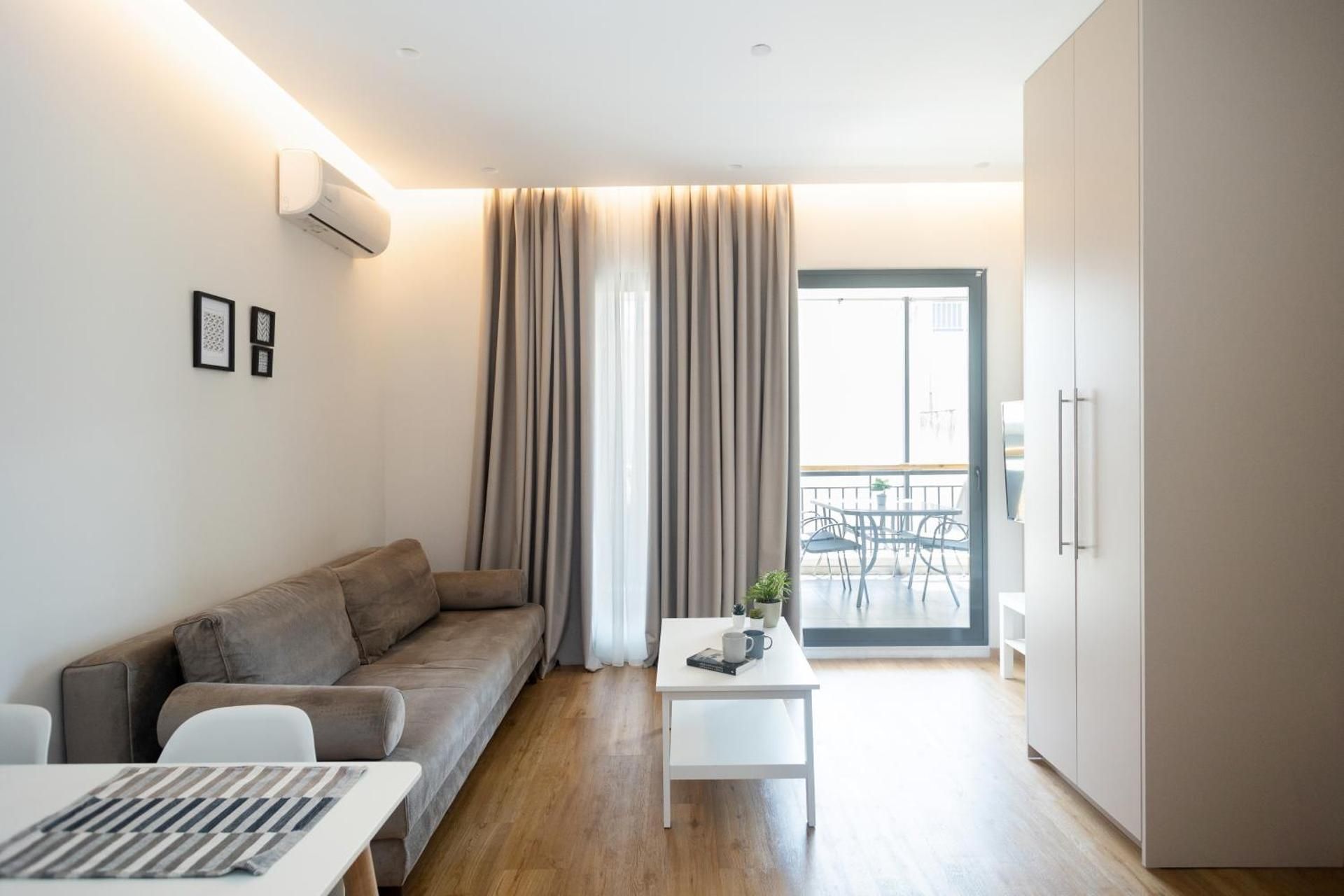 One-Bedroom Apartment with Balcony & Acropolis View
