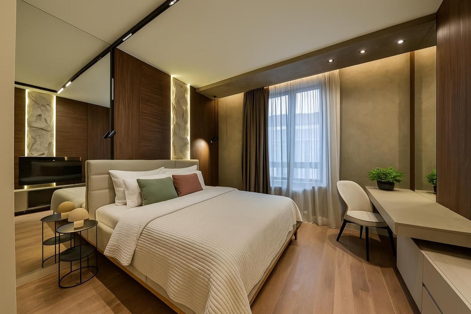 Deluxe Two-Bedroom Apartment with Garden View