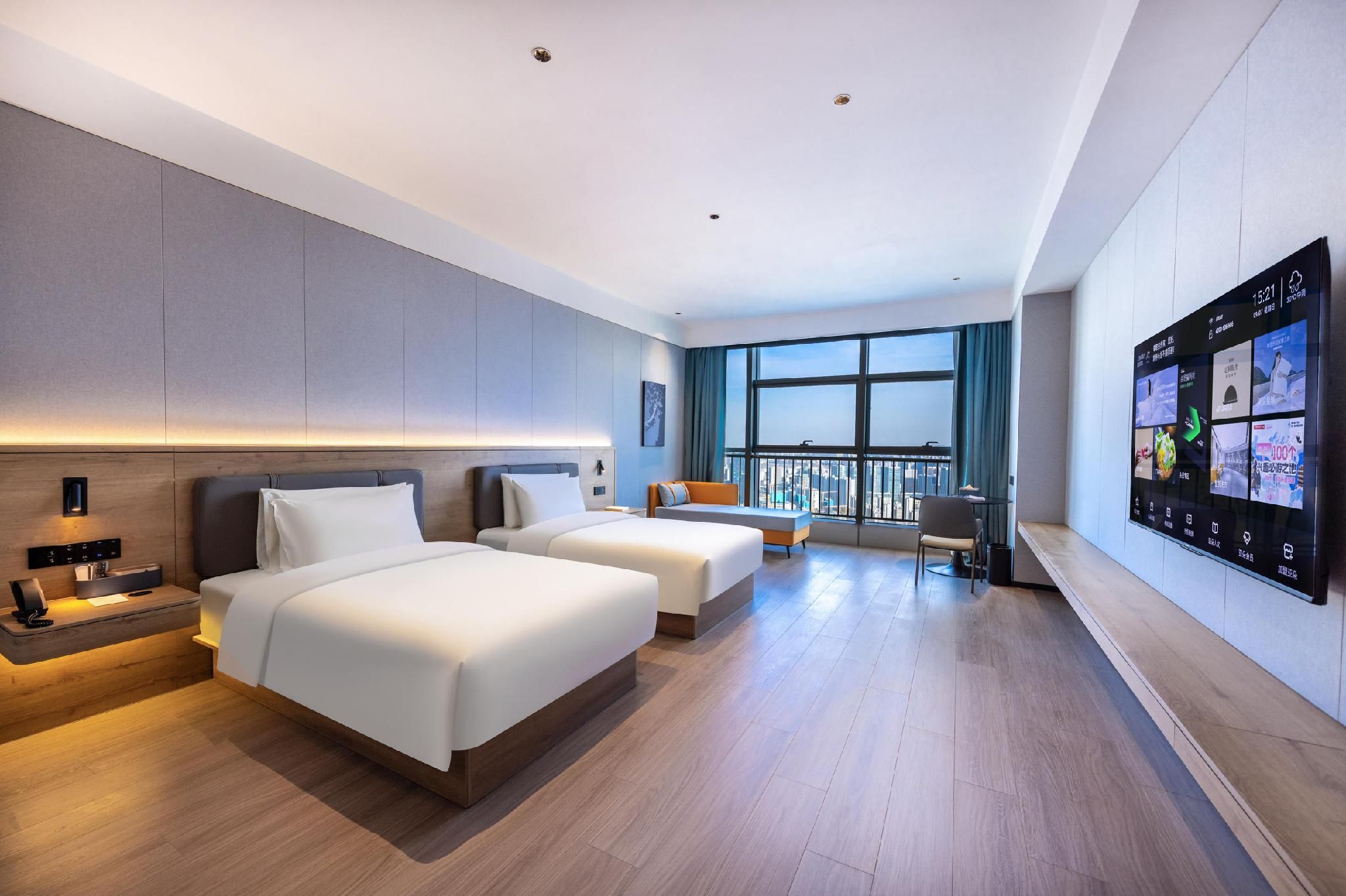 Atour S Hotel Jinan CBD Olympic West Road Atour - JIMU Twin Room with City View