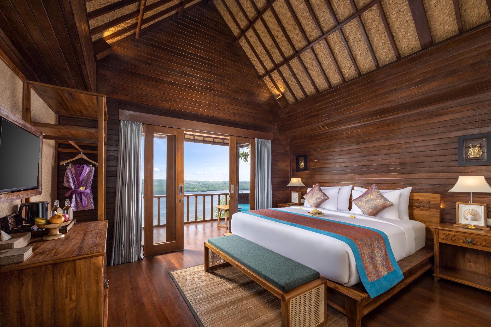 Seaside Wooden Lodge Double
