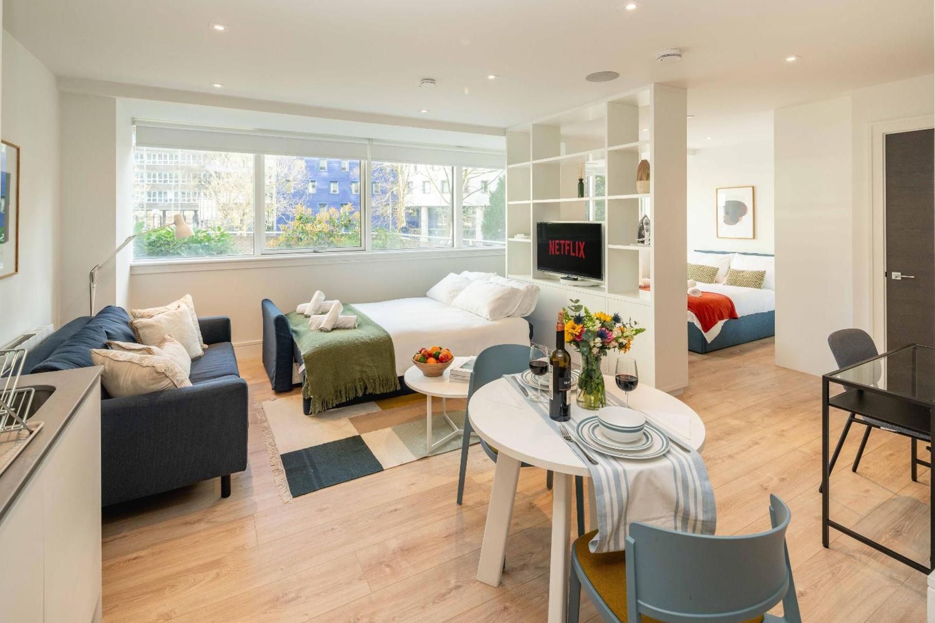Deluxe One-Bedroom Apartment with City View