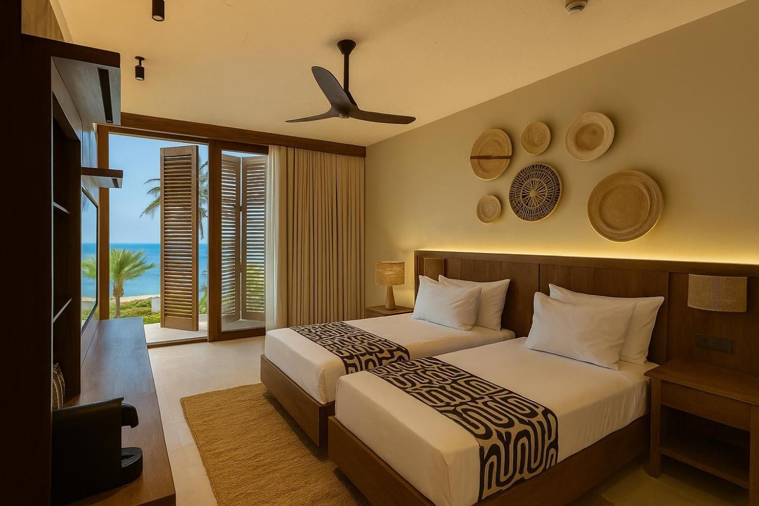 Deluxe, King Bed or Twin beds , Partial Ocean View