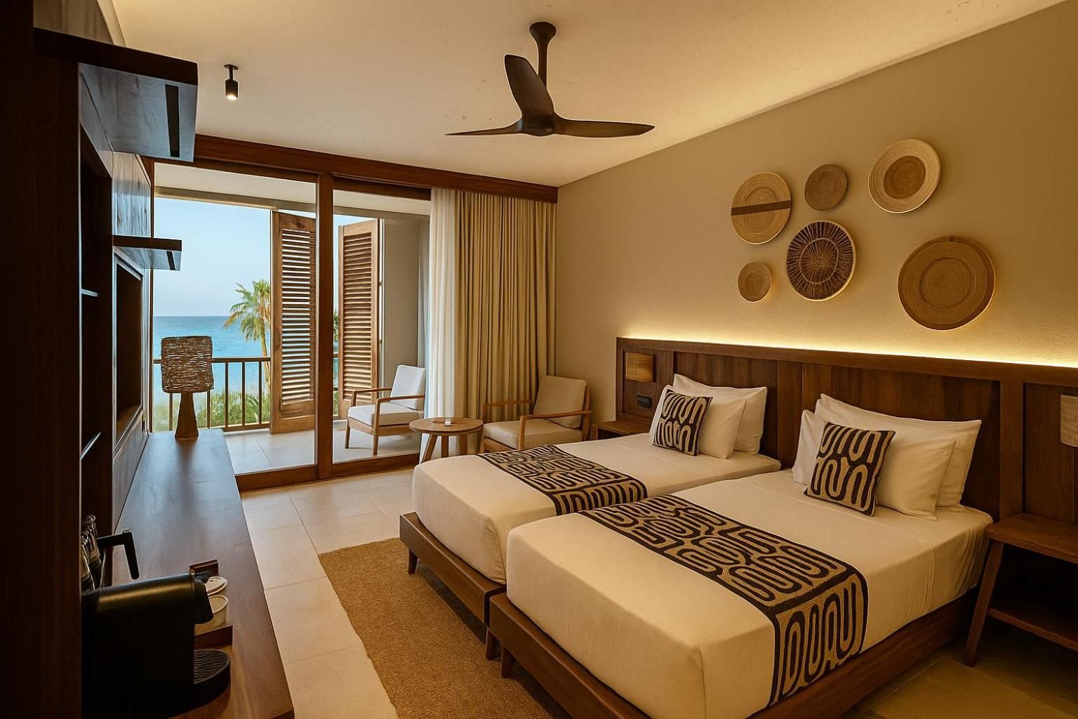 Deluxe, King Bed or Twin beds , Ocean View