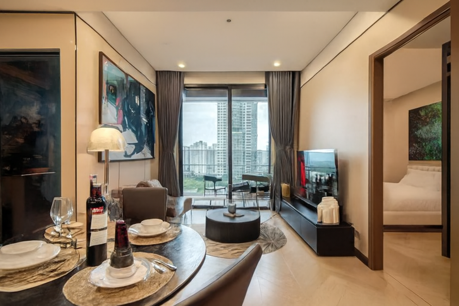 Three Bedroom Apartment with Balcony