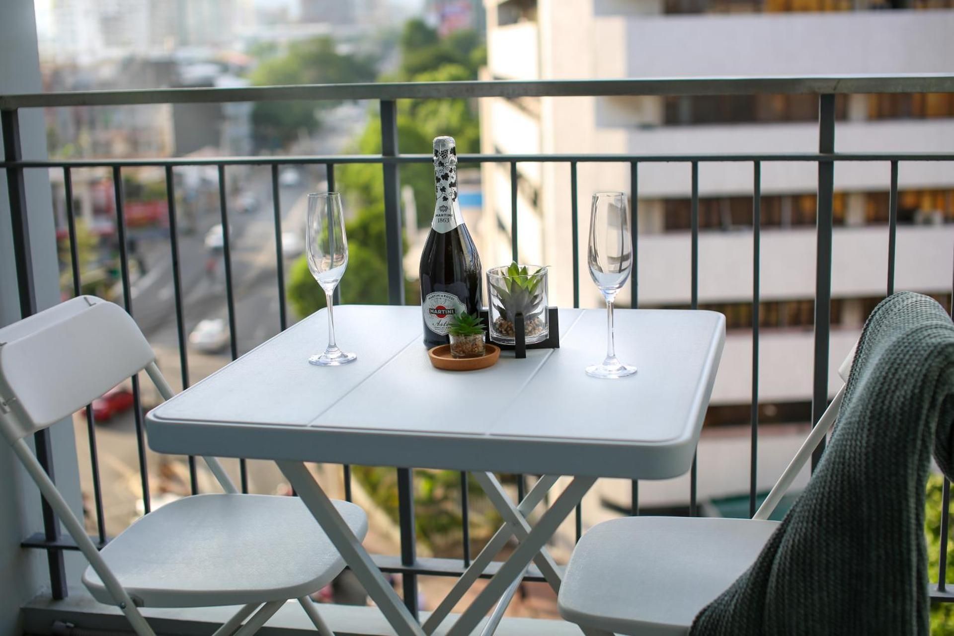 One-Bedroom Apartment with Balcony and City View