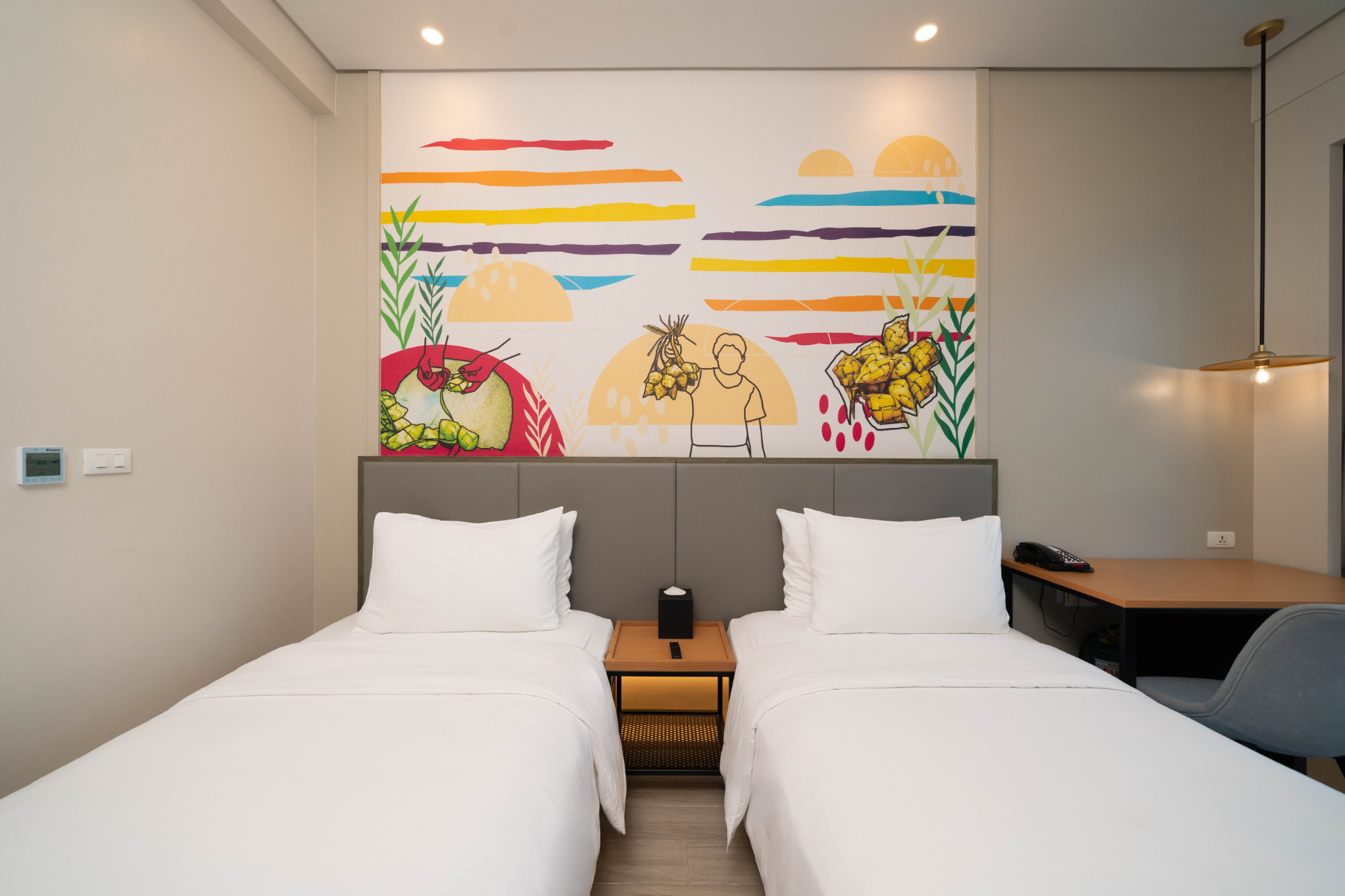Twin Beds with Seaview
