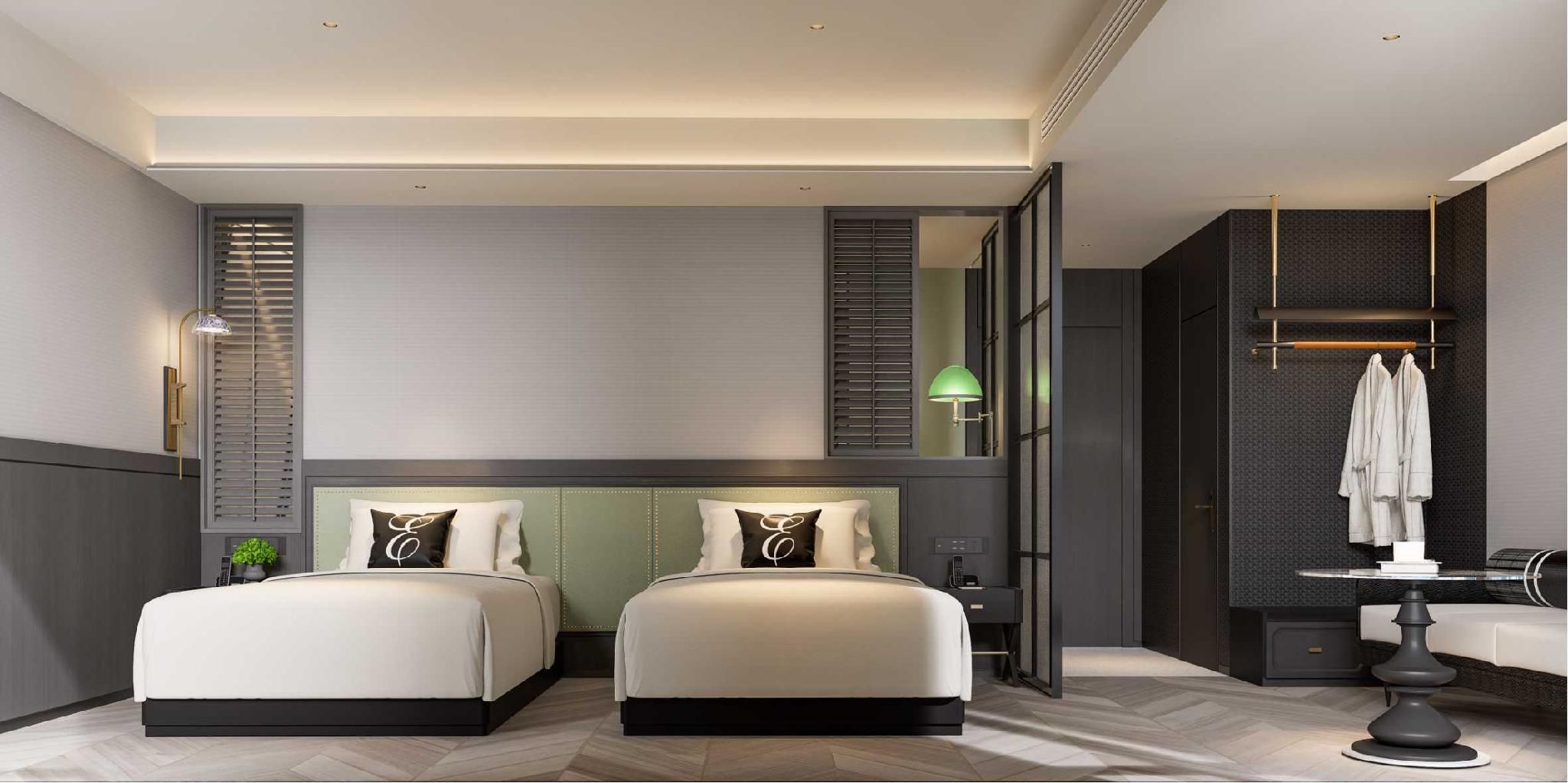King Twin Room With City View