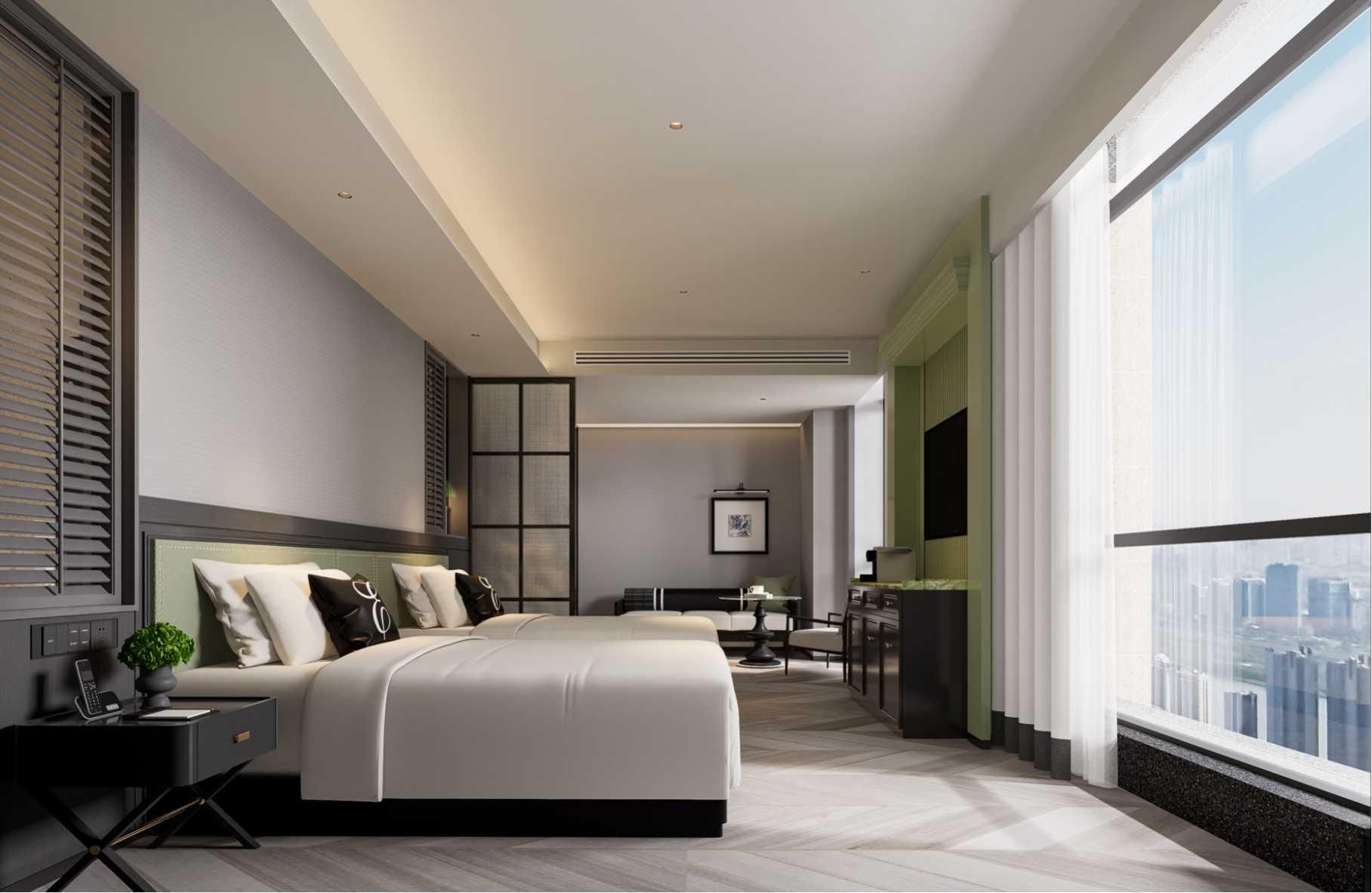 King Twin Room With City View