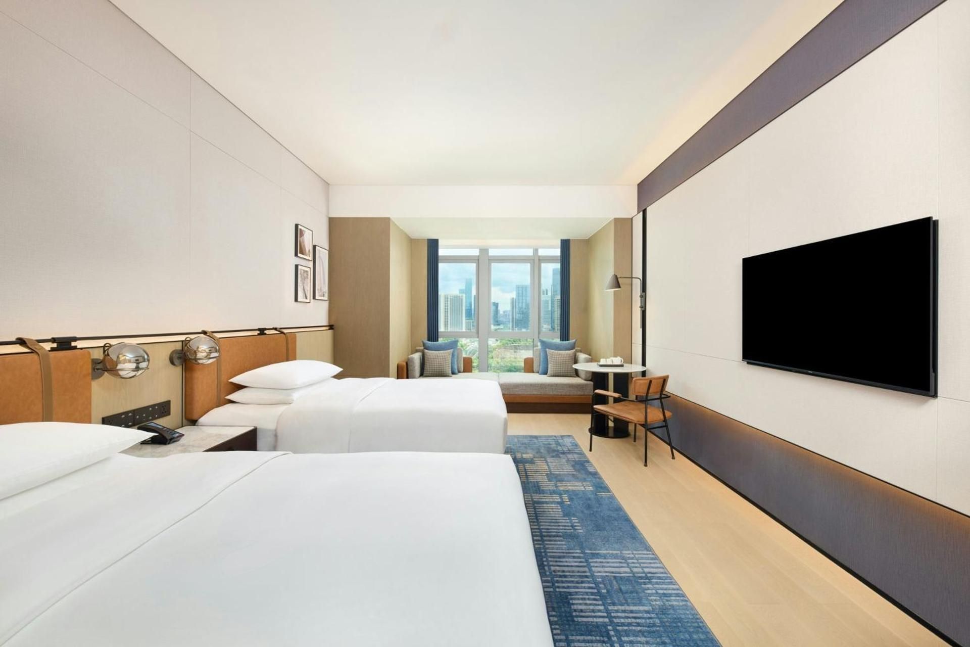 Superior Double Room with Two Double Beds and City View