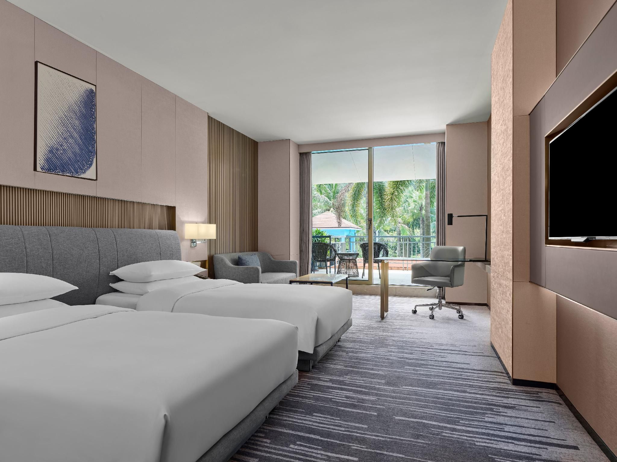 Dongguan Marriott Hotel Executive Mountain Twin, Club lounge access, Guest room, 2 Twin, Mountain view