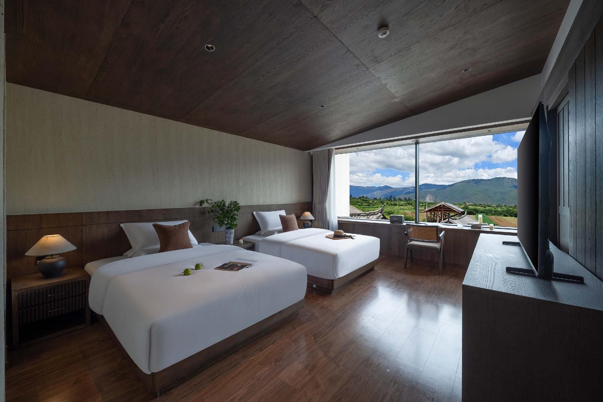 Twin with Mountain View