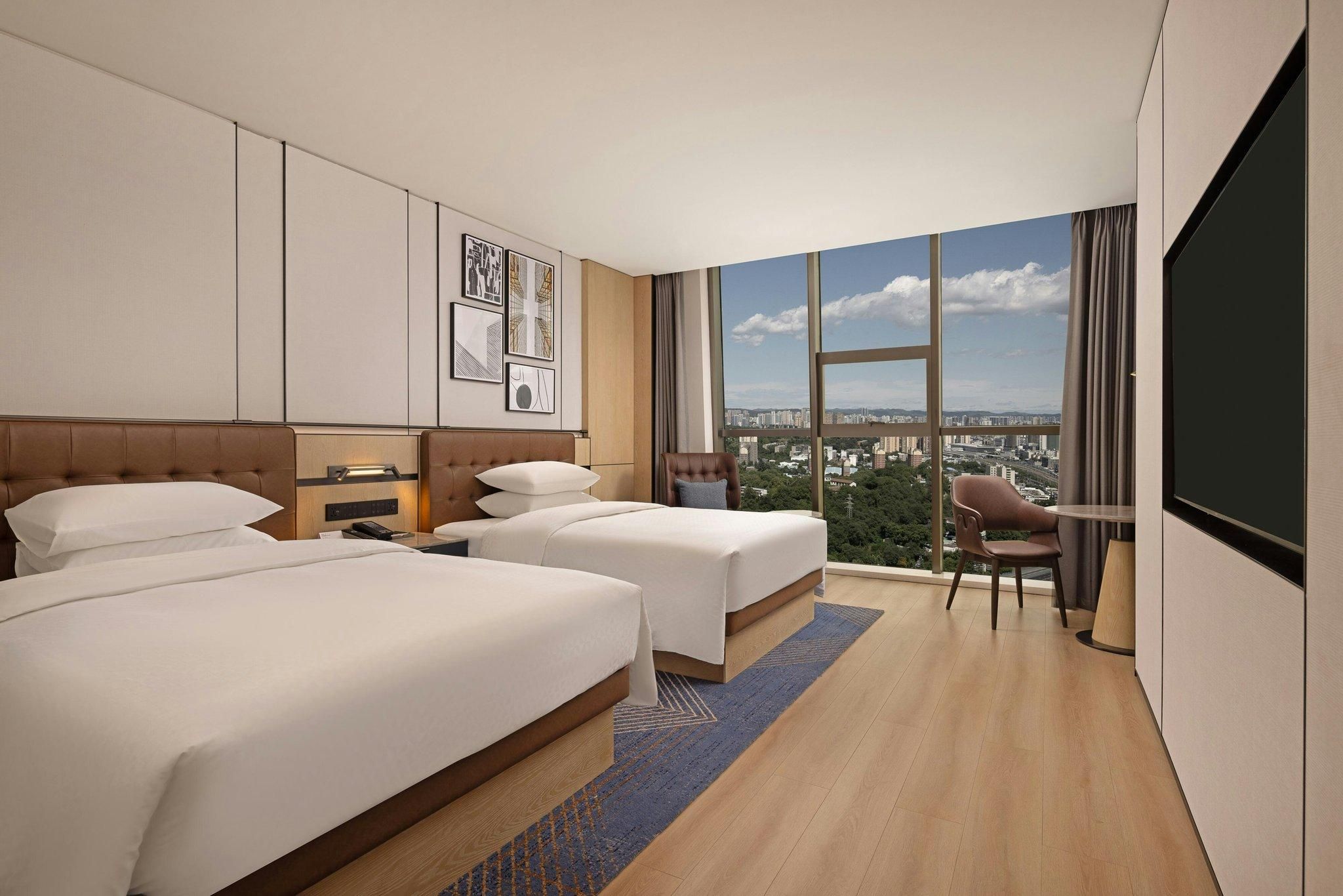 Four Points by Sheraton Mianyang Selected Double, Guest room, 2 Double, City view