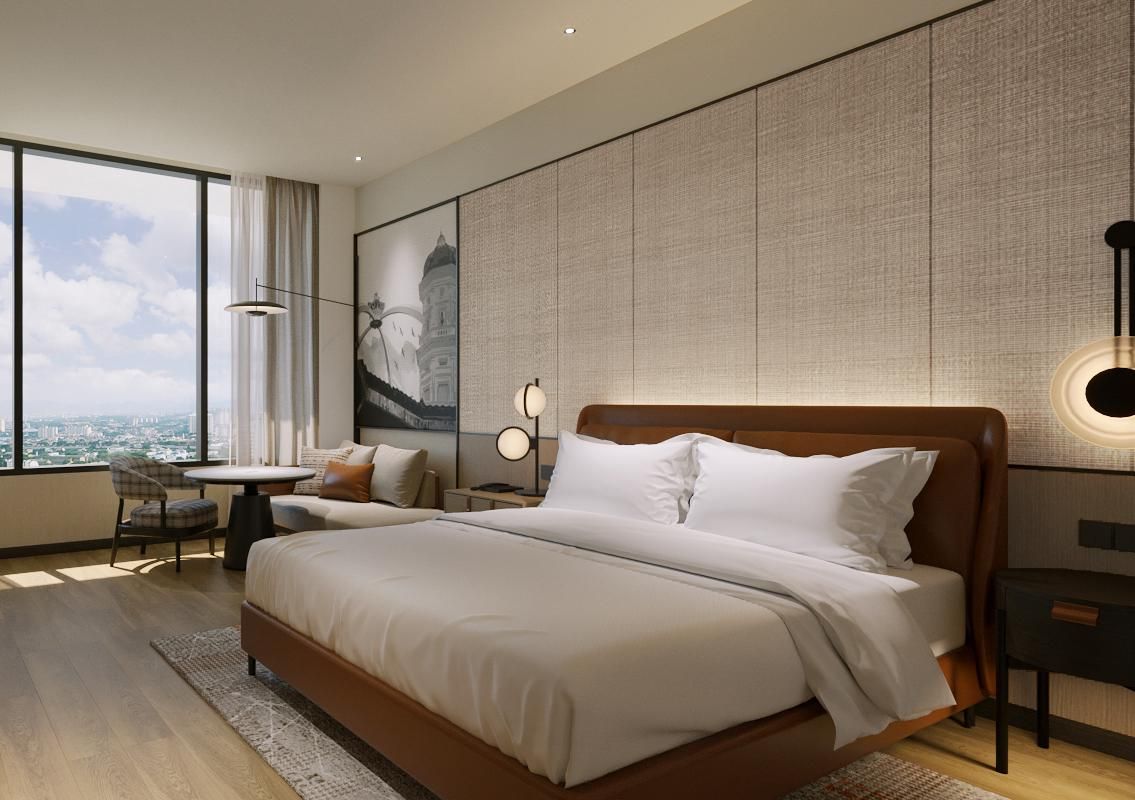 Deluxe, Guest room, 1 King, Skyline view