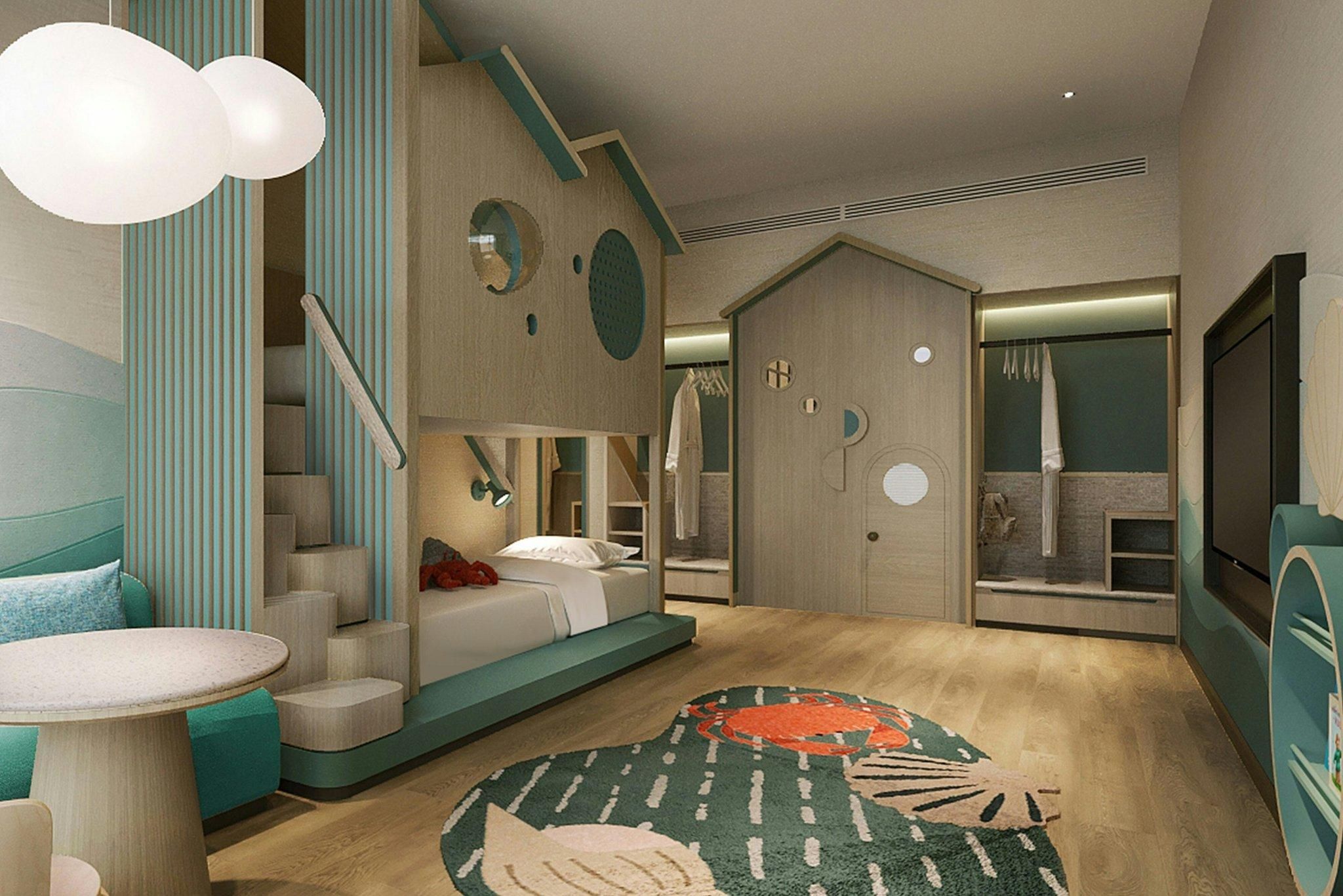 Family Suite, Club lounge access, 2 Bedroom Suite, Bedroom 1: 1 King, Bedroom 2: 1 Twin bunk