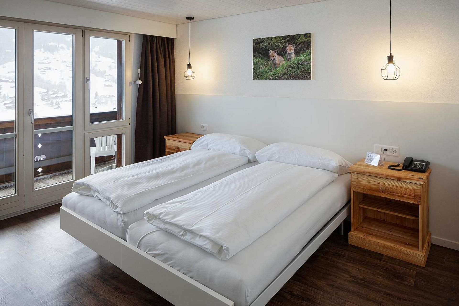 Jungfrau Lodge, Swiss Mountain Hotel Double or Twin Room with Eiger View and Balcony